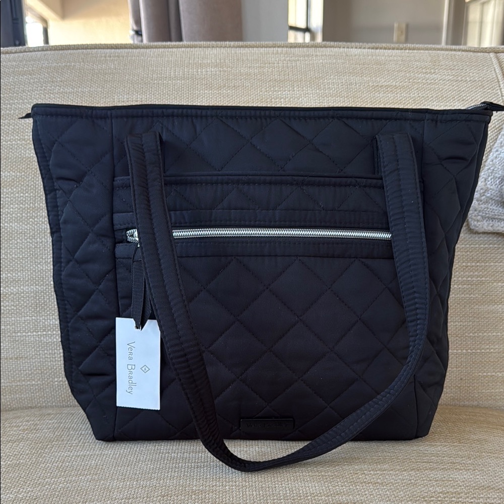 Vera Bradley Black Quilted Tote Bag